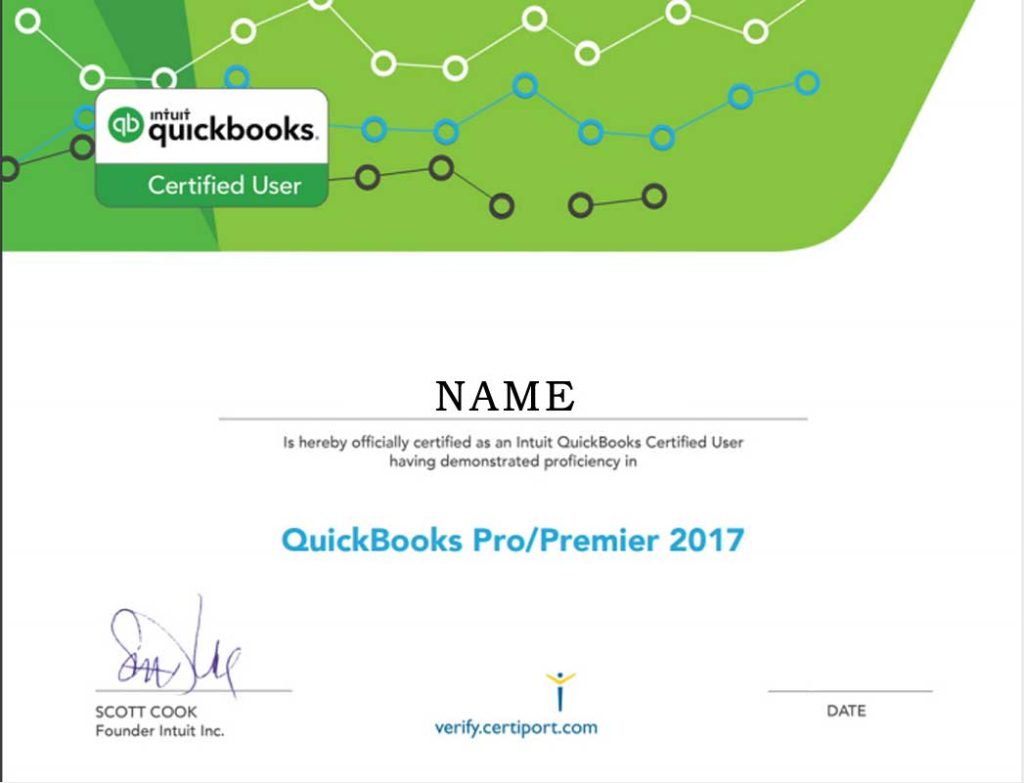 quickbooks certification